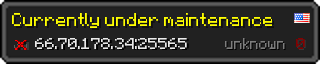 Userbar 320x64 in Minecraft-Stil für den Server 66.70.178.34:25565