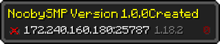 Userbar 320x64 in Minecraft-Stil für den Server 172.240.160.180:25787