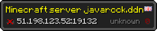 Userbar 320x64 in minecraft style for 51.198.123.52:19132