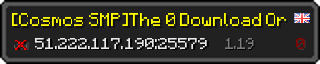 Userbar 320x64 in minecraft style for 51.222.117.190:25579