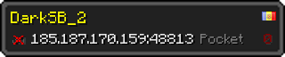 Userbar 320x64 in minecraft style for 185.187.170.159:48813