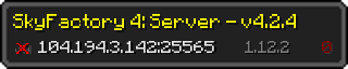 Userbar 320x64 in minecraft style for 104.194.3.142:25565