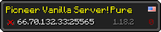 Userbar 320x64 in minecraft style for 66.70.132.33:25565