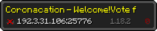 Userbar 320x64 in minecraft style for 192.3.31.106:25776