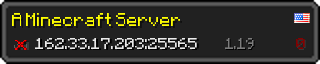 Userbar 320x64 in Minecraft-Stil für den Server 162.33.17.203:25565