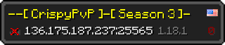 Userbar 320x64 in Minecraft-Stil für den Server 136.175.187.237:25565