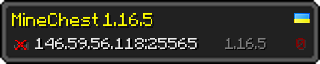 Userbar 320x64 in Minecraft-Stil für den Server 146.59.56.118:25565