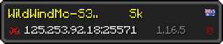 Userbar 320x64 in minecraft style for 125.253.92.18:25571