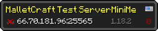 Userbar 320x64 in minecraft style for 66.70.181.96:25565