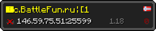 Юзербар 320x64 в стиле майнкрафт для сервера 146.59.75.51:25599
