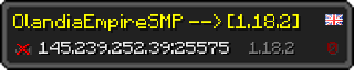 Userbar 320x64 in minecraft style for 145.239.252.39:25575