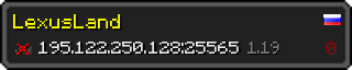 Userbar 320x64 in Minecraft-Stil für den Server 195.122.250.128:25565