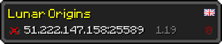 Userbar 320x64 in Minecraft-Stil für den Server 51.222.147.158:25589