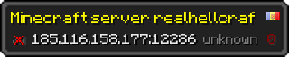 Userbar 320x64 in minecraft style for 185.116.158.177:12286