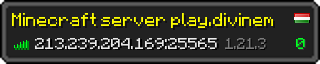 Userbar 320x64 in Minecraft-Stil für den Server 213.239.204.169:25565