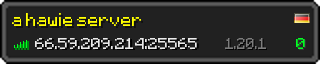 Userbar 320x64 in minecraft style for 66.59.209.214:25565