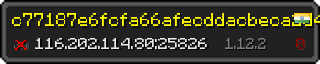 Userbar 320x64 in minecraft style for 116.202.114.80:25826