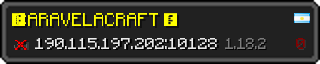 Userbar 320x64 in minecraft style for 190.115.197.202:10128