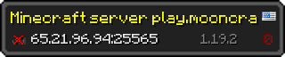 Userbar 320x64 in Minecraft-Stil für den Server 65.21.96.94:25565