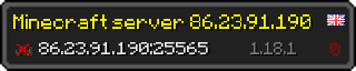 Userbar 320x64 in Minecraft-Stil für den Server 86.23.91.190:25565