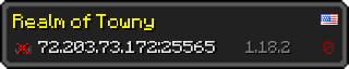 Userbar 320x64 in minecraft style for 72.203.73.172:25565