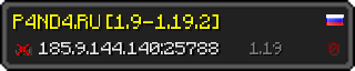 Userbar 320x64 in Minecraft-Stil für den Server 185.9.144.140:25788