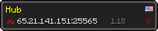 Userbar 320x64 in minecraft style for 65.21.141.151:25565