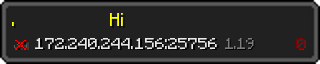 Userbar 320x64 in Minecraft-Stil für den Server 172.240.244.156:25756