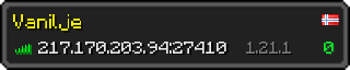 Userbar 320x64 in minecraft style for 217.170.203.94:27410