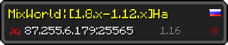 Userbar 320x64 in minecraft style for 87.255.6.179:25565