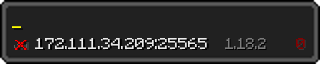 Userbar 320x64 in minecraft style for 172.111.34.209:25565