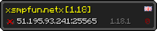 Userbar 320x64 in Minecraft-Stil für den Server 51.195.93.241:25565