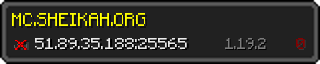 Userbar 320x64 in minecraft style for 51.89.35.188:25565