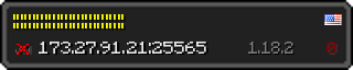 Userbar 320x64 in Minecraft-Stil für den Server 173.27.91.21:25565