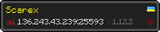 Userbar 320x64 in Minecraft-Stil für den Server 136.243.43.239:25593