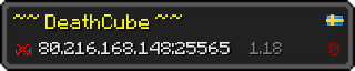 Userbar 320x64 in minecraft style for 80.216.168.148:25565