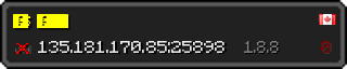 Userbar 320x64 in minecraft style for 135.181.170.85:25898