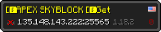 Userbar 320x64 in minecraft style for 135.148.143.222:25565
