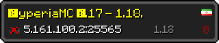 Userbar 320x64 in minecraft style for 5.161.100.2:25565