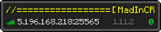 Userbar 320x64 in minecraft style for 5.196.168.218:25565