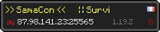 Userbar 320x64 in minecraft style for 87.98.141.23:25565