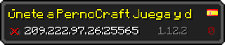 Userbar 320x64 in minecraft style for 209.222.97.26:25565