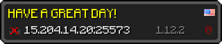 Userbar 320x64 in minecraft style for 15.204.14.20:25573