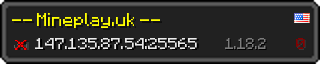 Userbar 320x64 in Minecraft-Stil für den Server 147.135.87.54:25565