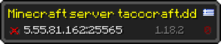 Userbar 320x64 in minecraft style for 5.55.81.162:25565