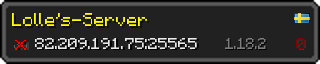 Userbar 320x64 in minecraft style for 82.209.191.75:25565