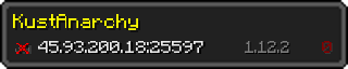 Userbar 320x64 in minecraft style for 45.93.200.18:25597