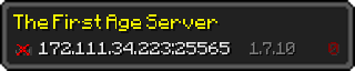 Userbar 320x64 in Minecraft-Stil für den Server 172.111.34.223:25565