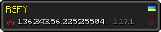 Userbar 320x64 in Minecraft-Stil für den Server 136.243.56.225:25504