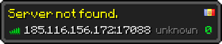 Userbar 320x64 in Minecraft-Stil für den Server 185.116.156.172:17088